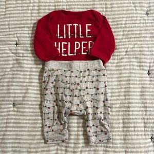 Santa’s Helper onesie and pant